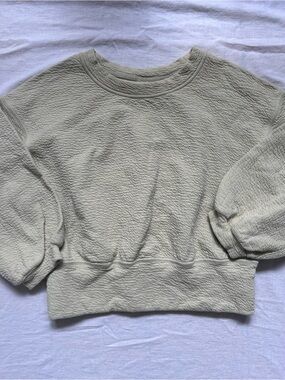 lululemon athletica Cropped Textured Pullover Sweatshirt - Light Sage